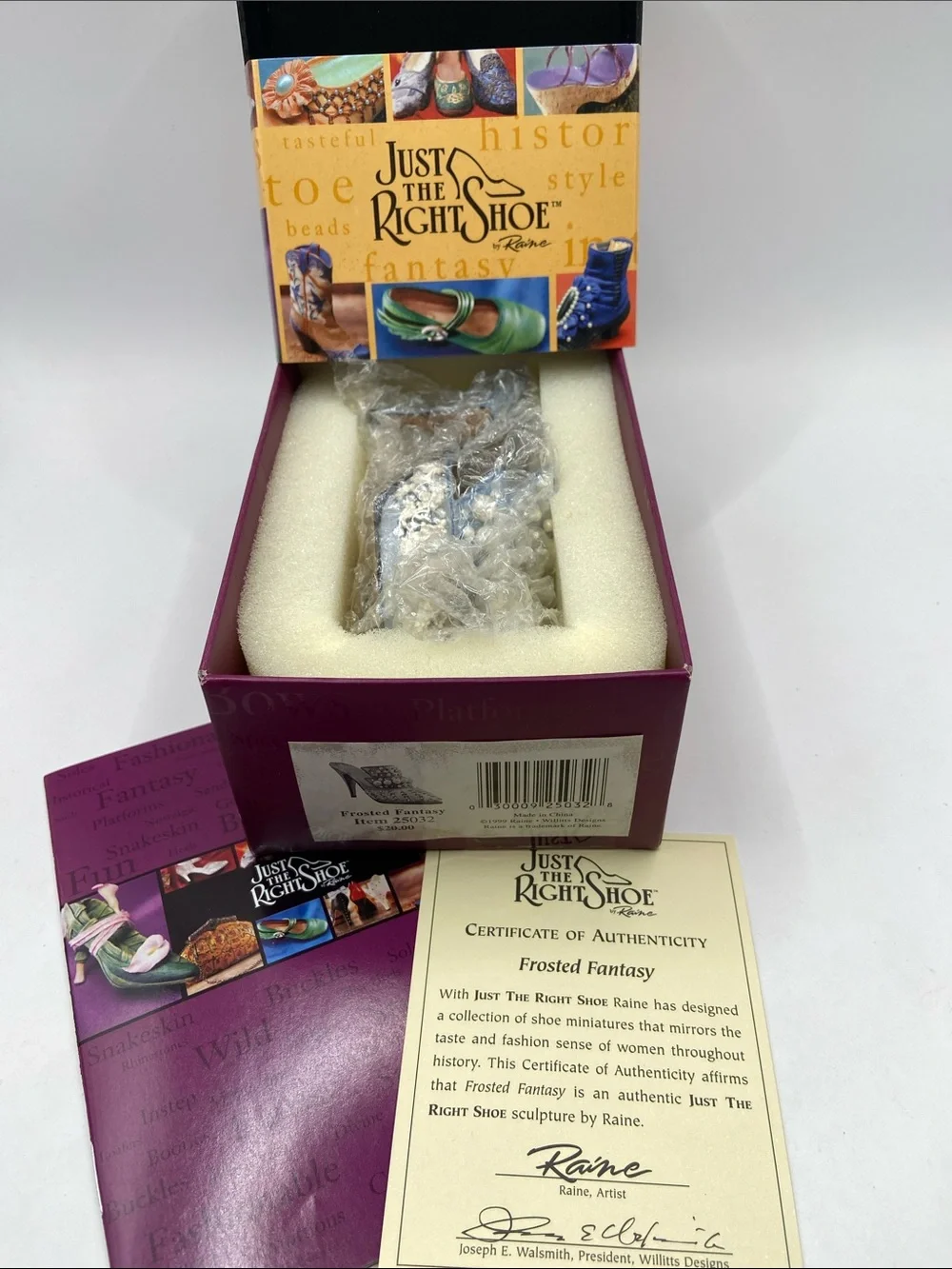 Just The Right Shoe by Raine Frosted Fantasy Miniature Shoe Figurine Collectible